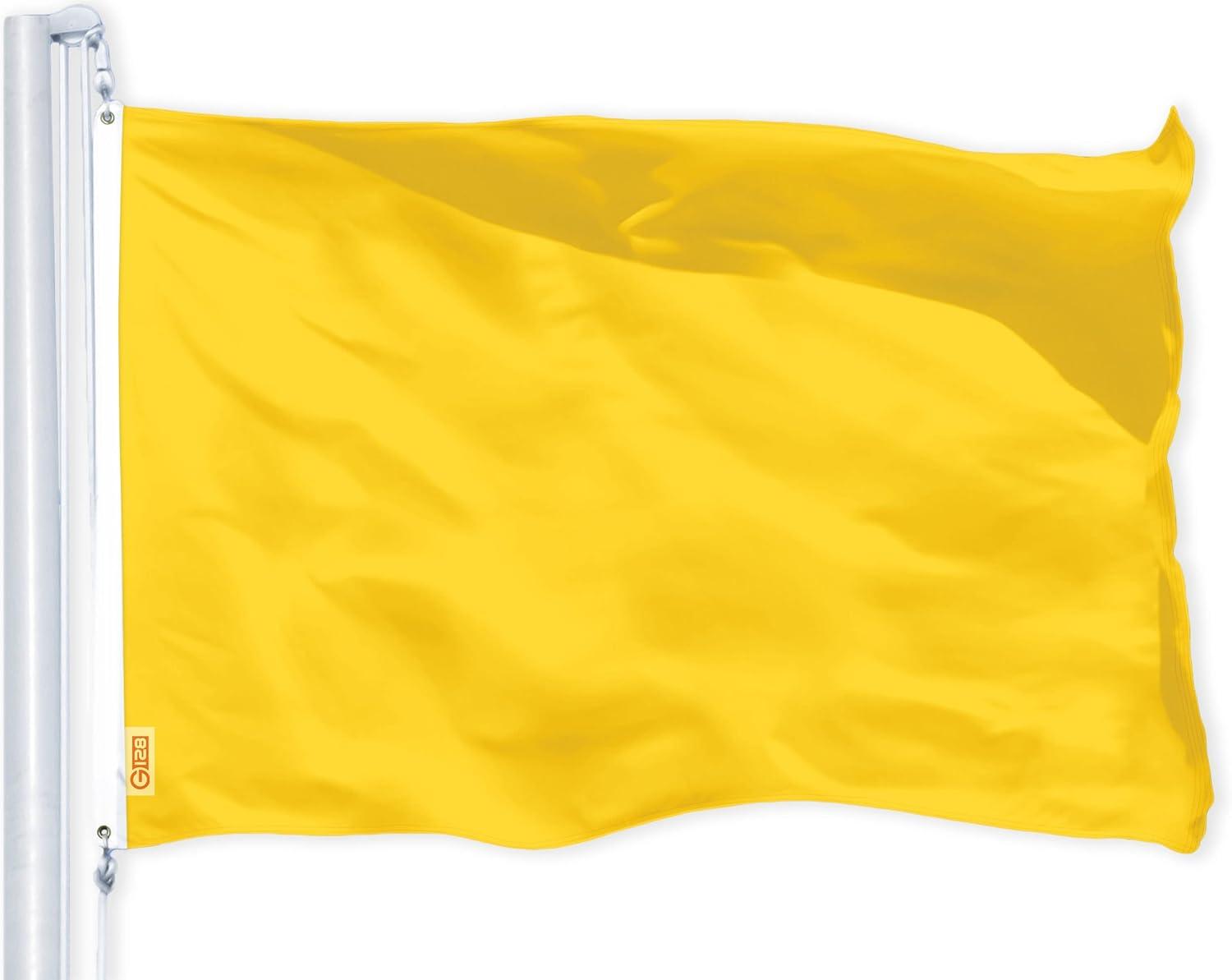 Golden Yellow 3x5 Ft Polyester Flag with Brass Grommets