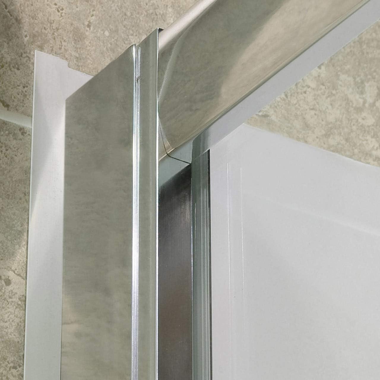 Visions 56" W x 72" H Double Sliding Semi-Frameless Shower Door