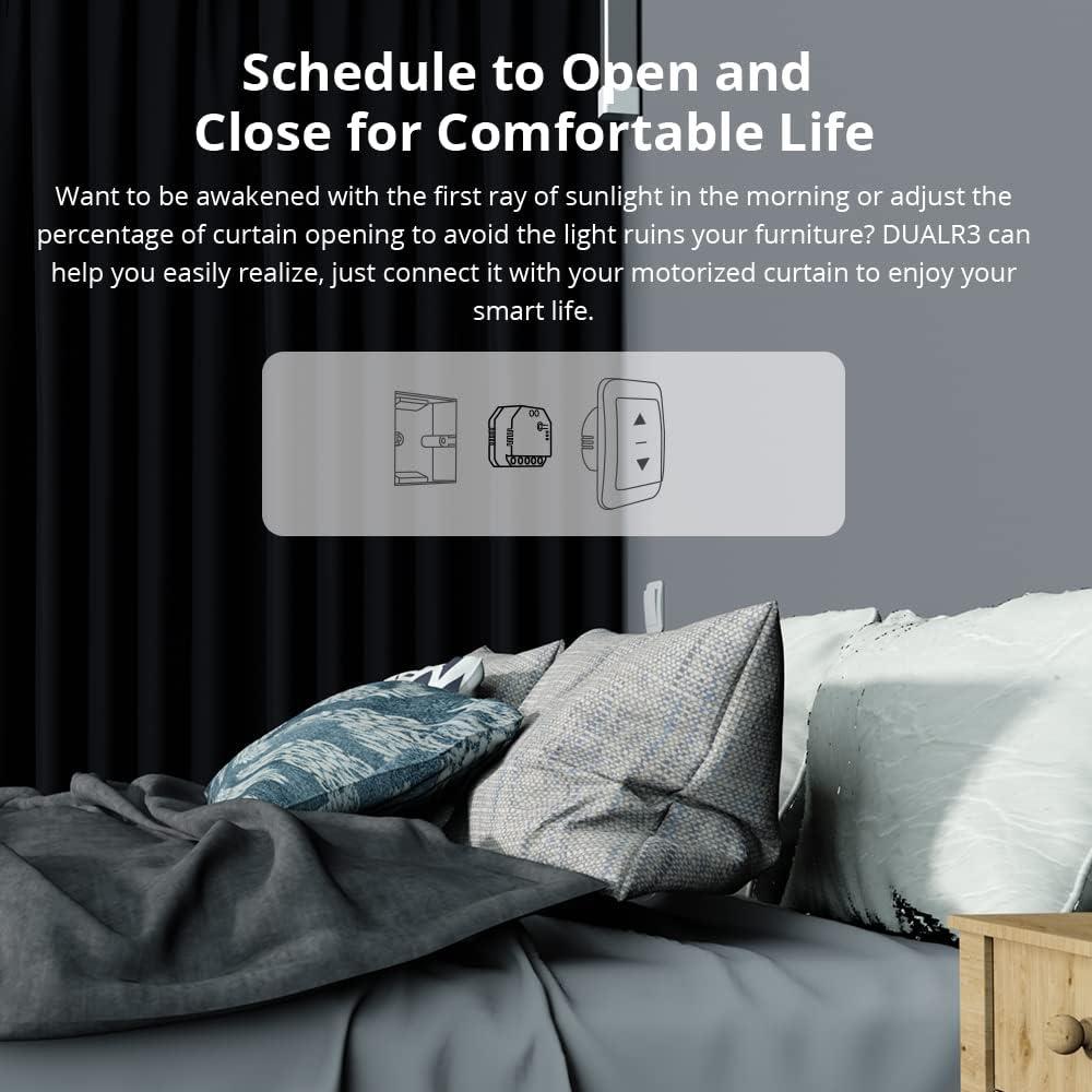 SONOFF Dual Relay Module with Power Metering ,Smart Double Relay Switch for Garage Doors and Boilers,Roller Shade Switch & Light Switch, Supports Google Assistant and Alexa,TUV Certified