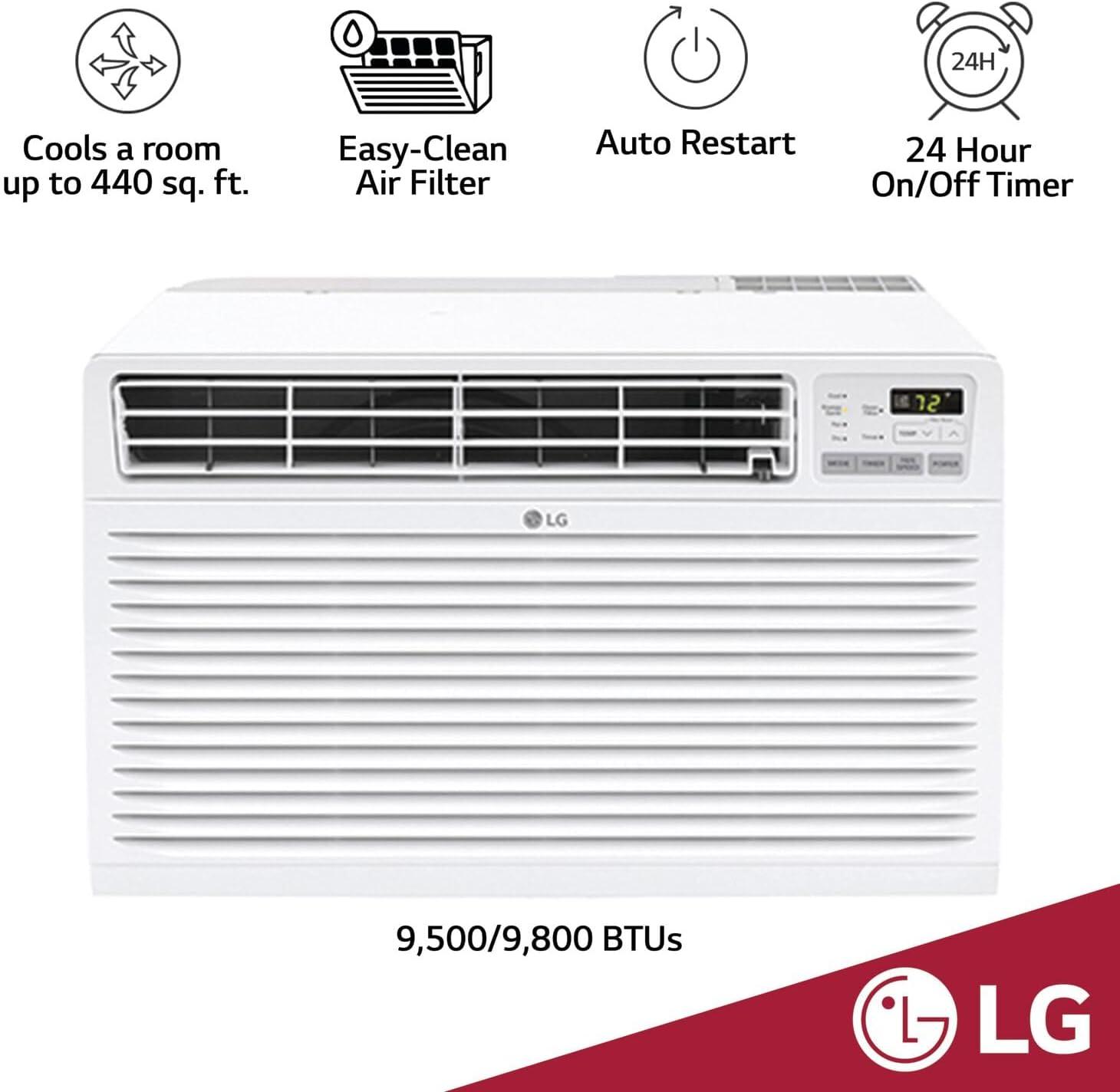 LG LG 9,800 BTU Through the Wall Air Conditioner, 230/208V, Cools up to 440 Sq. Ft.