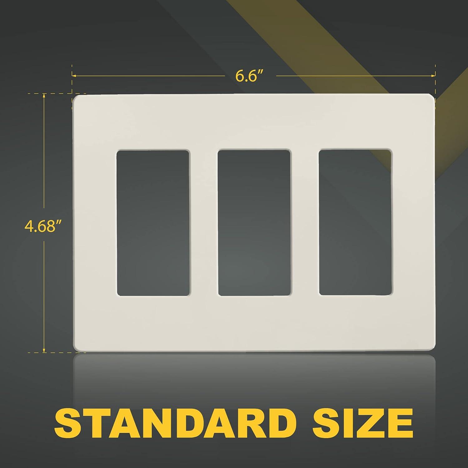 No Subject 3 - Gang Duplex Outlet Standard Wall Plate