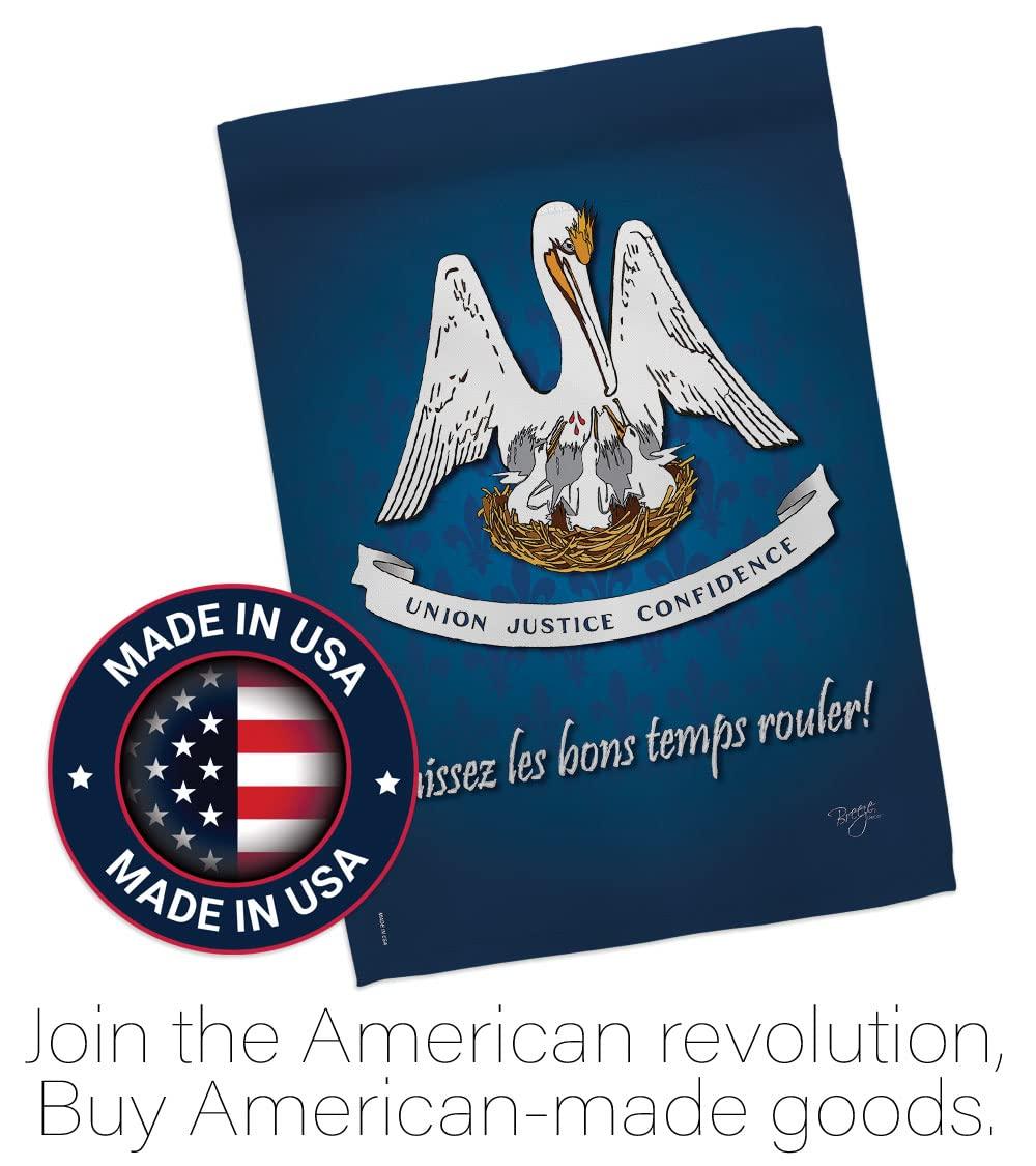 Breeze Decor 58083 States Louisiana 2-Sided Impression Garden Flag - 13 x 18.5 in.