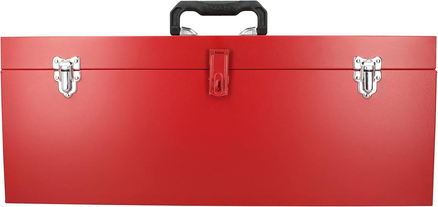 Urrea Industrial 25 In Metal Tool Box With Plastic Handle And Metallic Tray