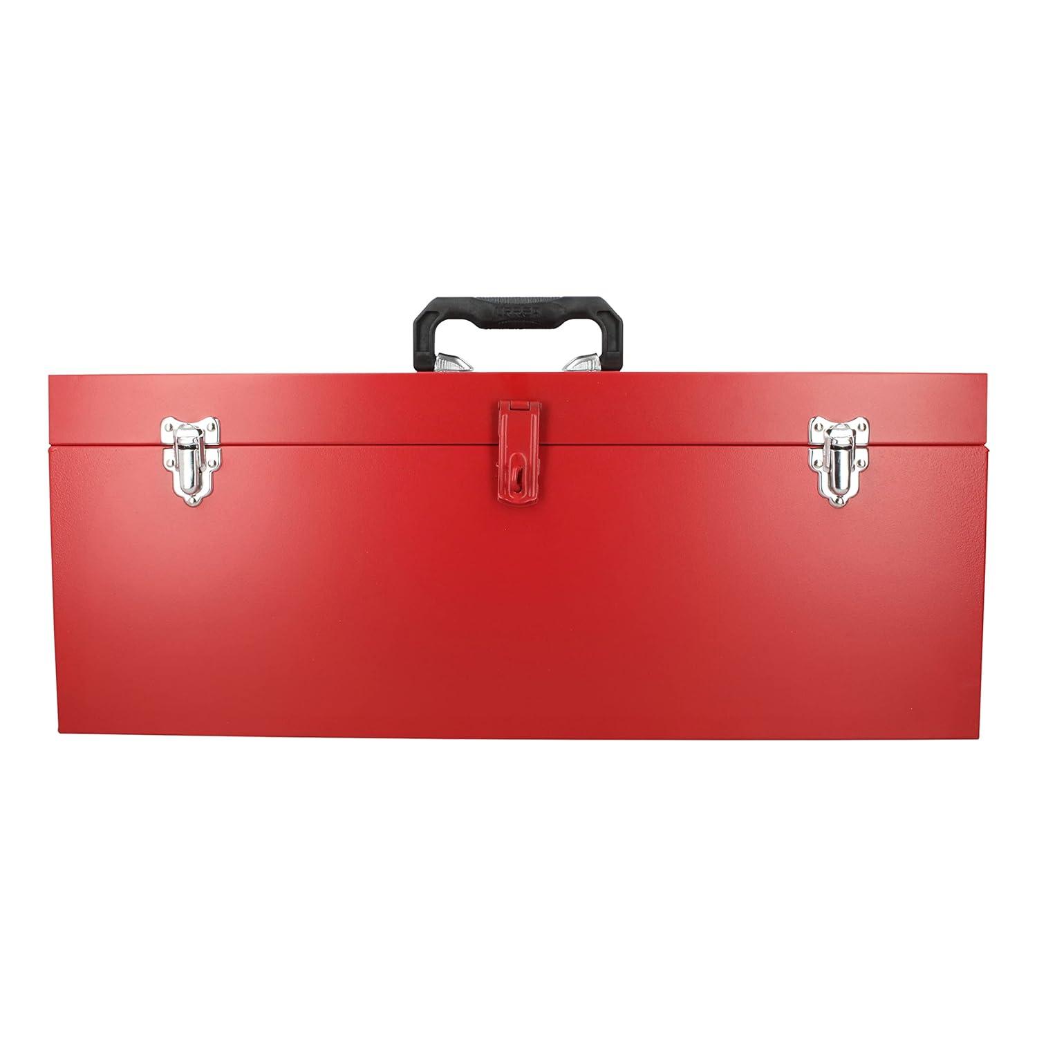Urrea Industrial 25 In Metal Tool Box With Plastic Handle And Metallic Tray