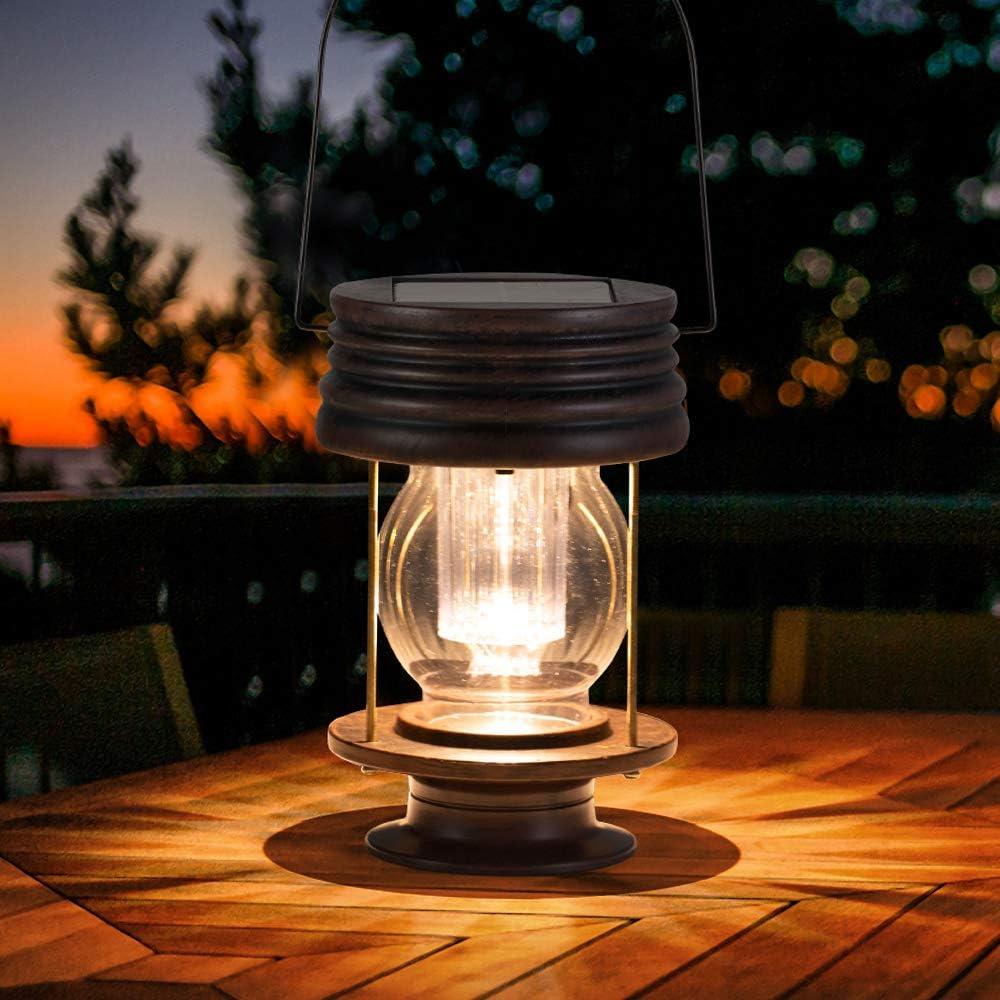 Vintage Bronze LED Solar Pathway Lanterns, 2-Pack