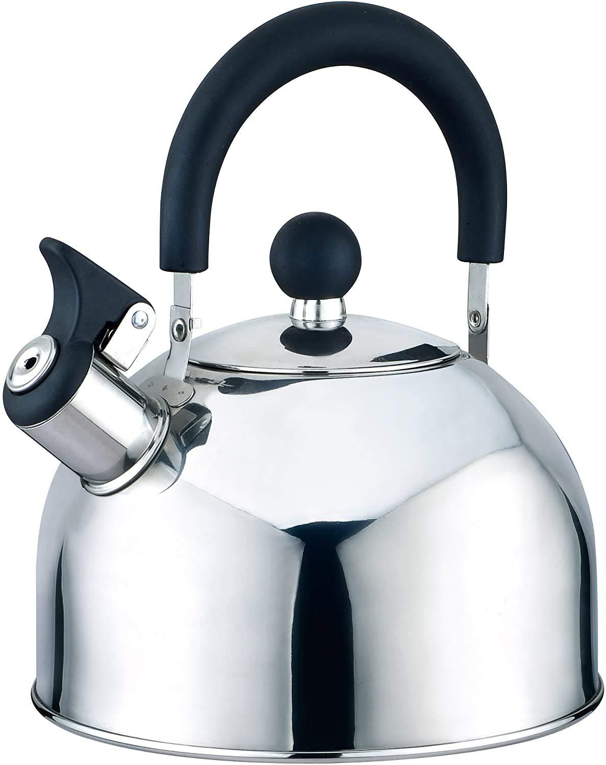 J&V TEXTILES Stainless Steel Whistling Tea Kettle, 2.5-Quart