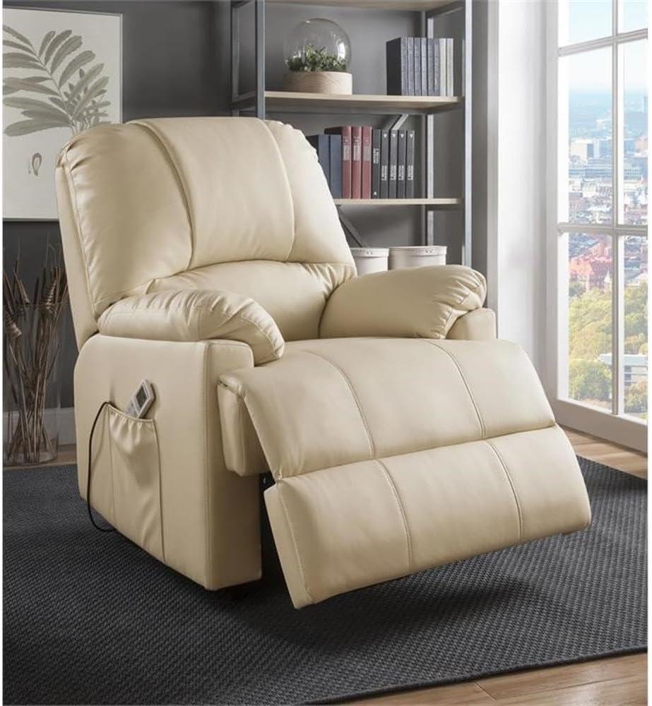 ACME Ixora Recliner w/Power Lift & Massage in Beige PU 59286