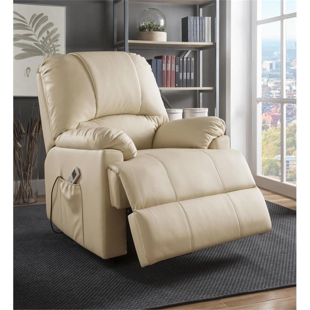 ACME Ixora Recliner with Power Lift and Massage in Beige