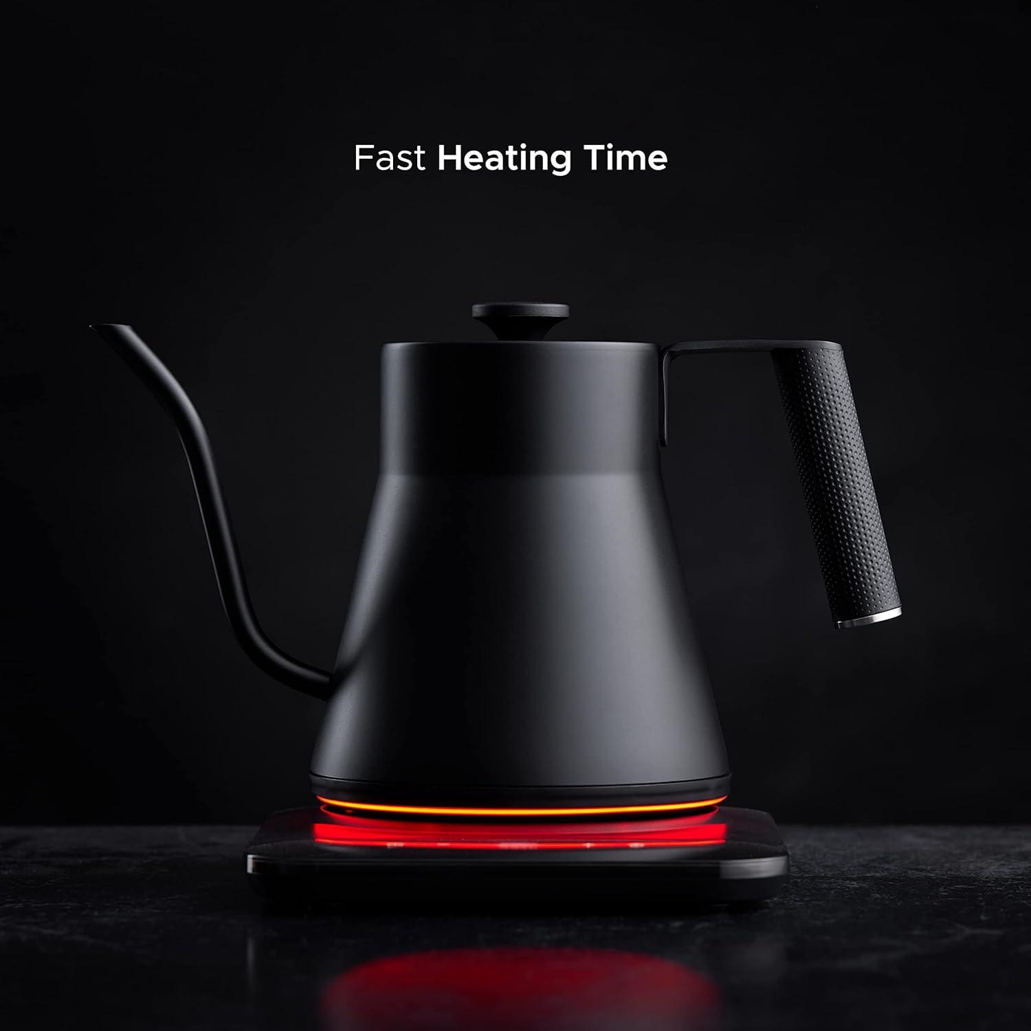 SAKI Baristan Electric Gooseneck Kettle , 1200W, 1 Liter, Matte Black