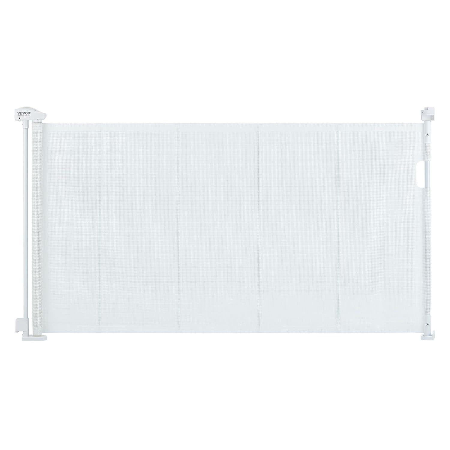 VEVOR VEVOR Retractable Gate Black Plastic Wall Mounted Pet Gate