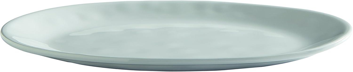 12" White Melamine Oval Serving Platter