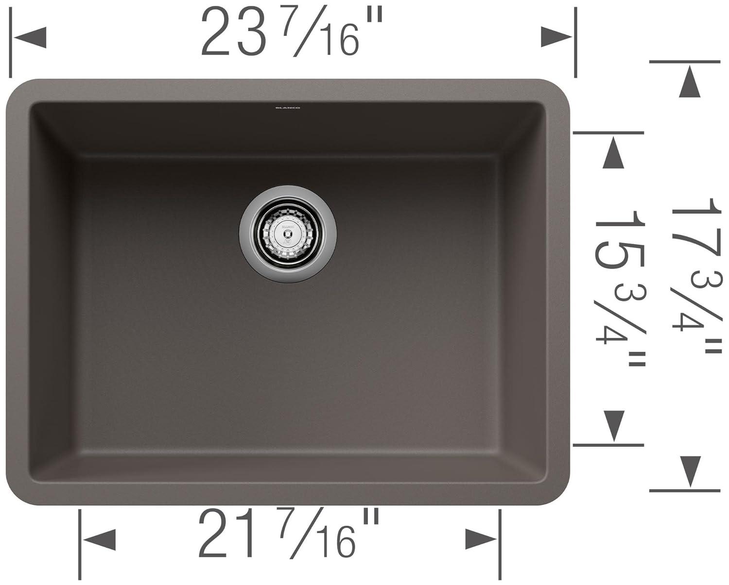 Precis SILGRANIT 24" L x 17.75" W Undermount Kitchen Sink