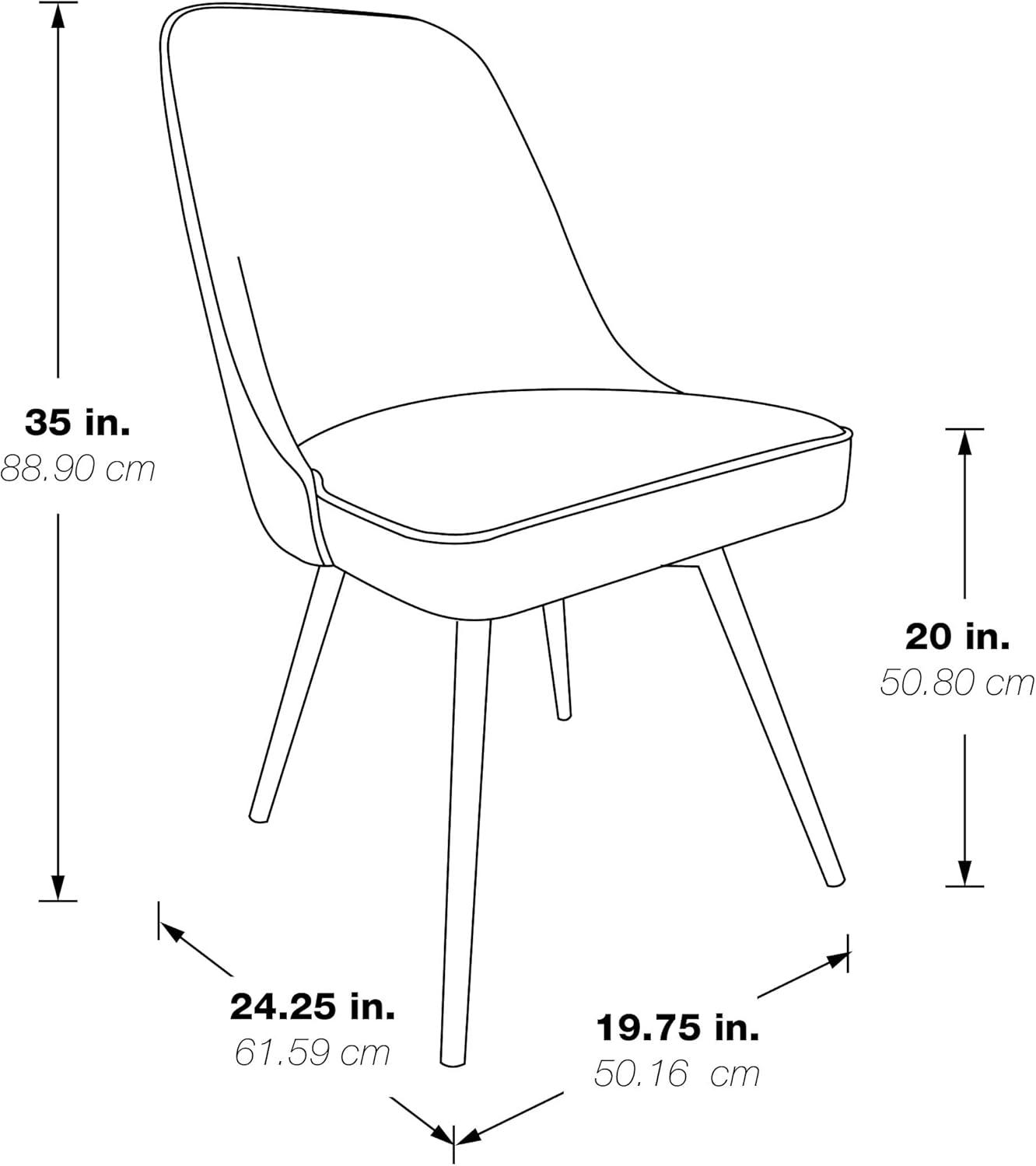 Charcoal Herringbone Fabric Swivel Chair with Metal Legs