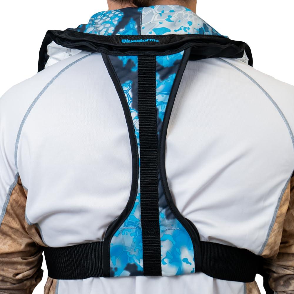 Bluestorm Stratus 35 Inflatable Life Jacket USCG Type 2 PFD, Kryptek LITUS