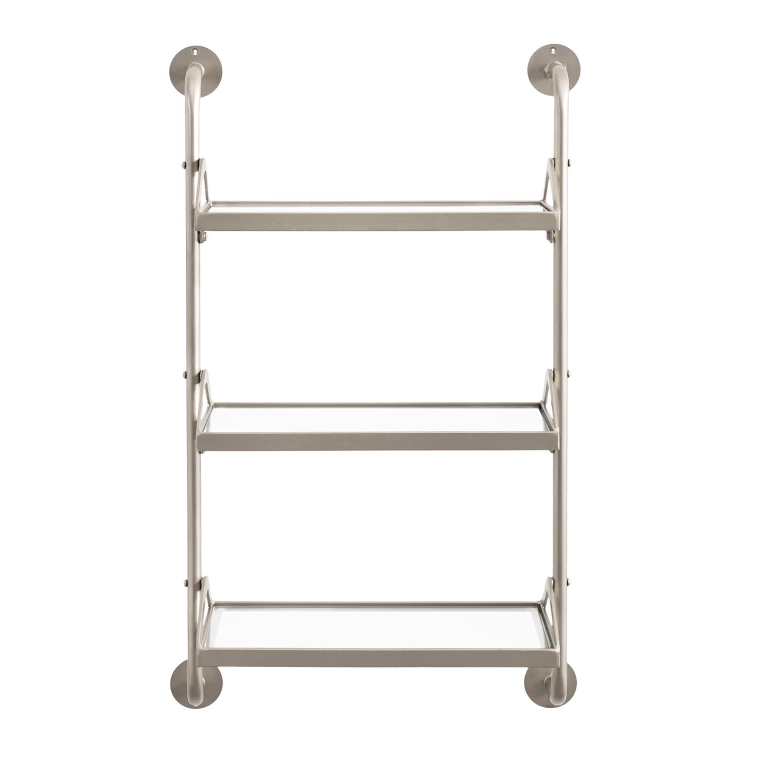 Kate & Laurel All Things Decor 18"x30" Marit Three-Tier Wall Shelf Gold
