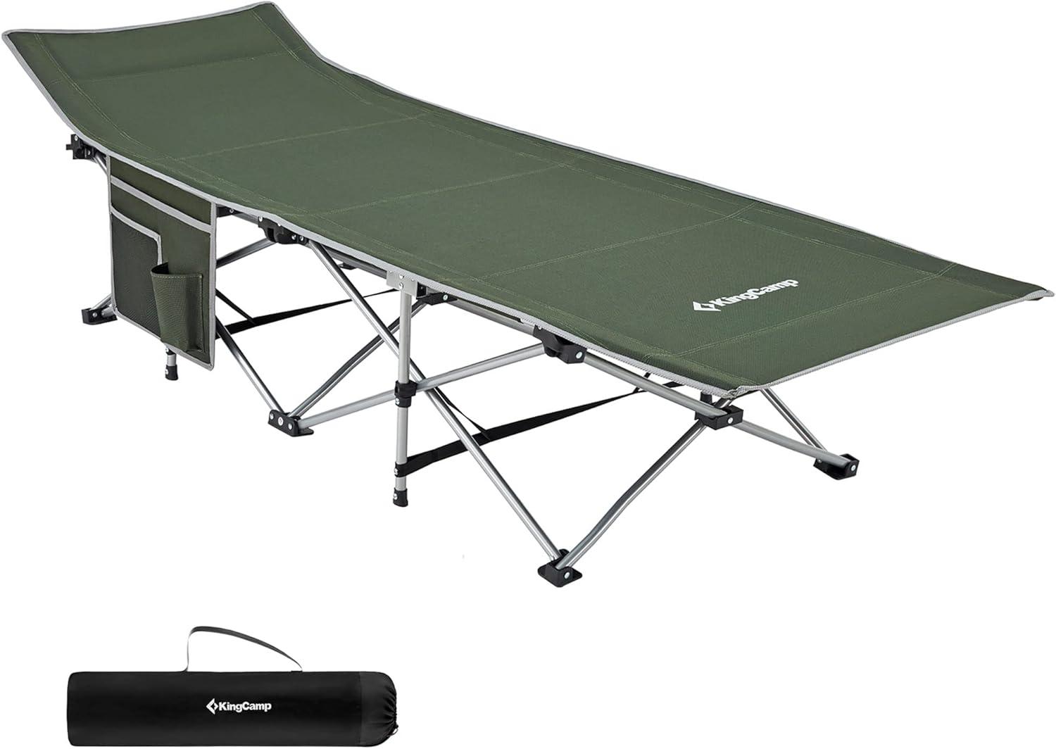 Kingcamp KingCamp Folding Portable Outdoor Camping Cot w/ Multi Layer Side Pocket