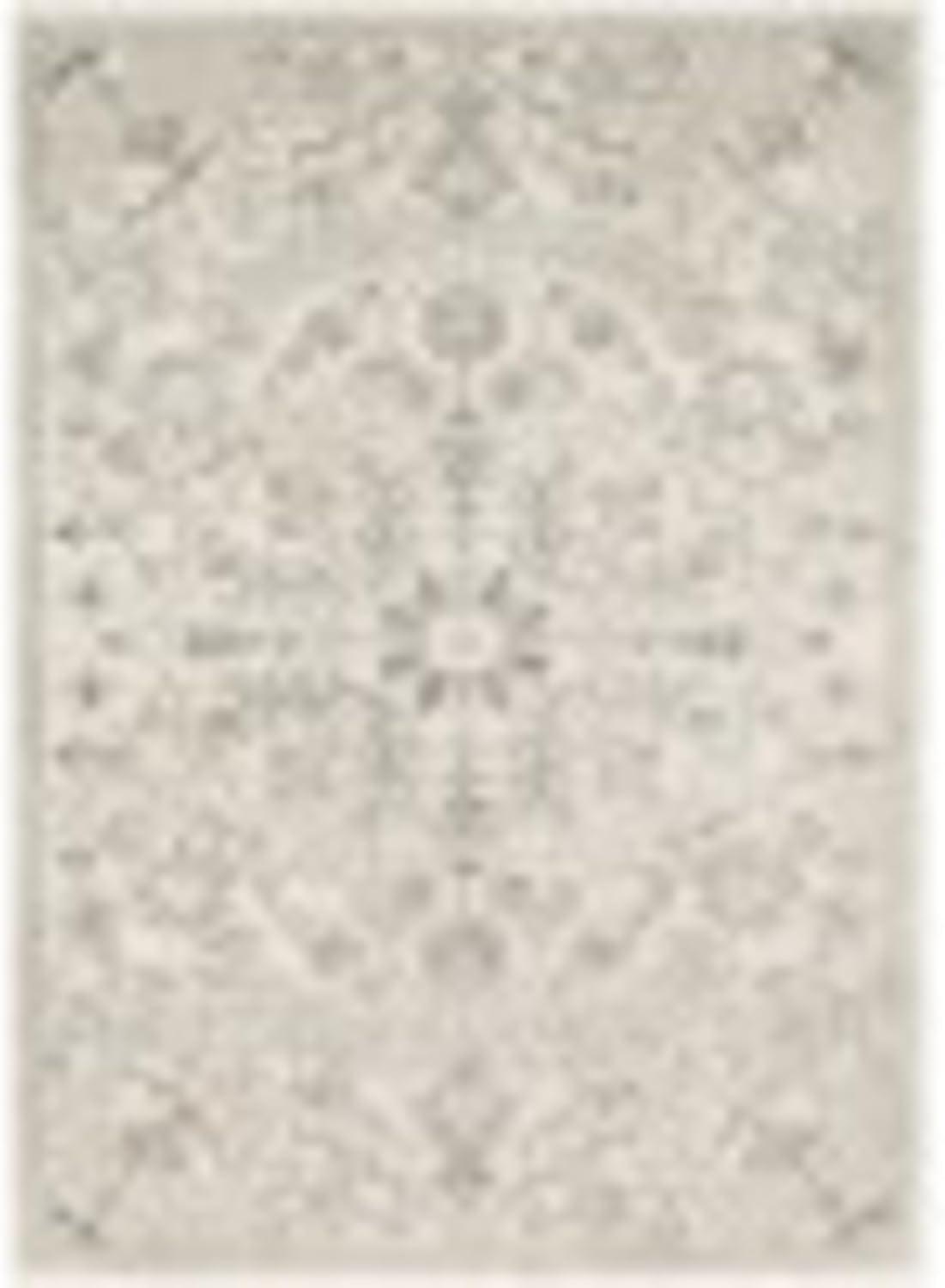 Odelia Light Beige and Gray Synthetic Area Rug