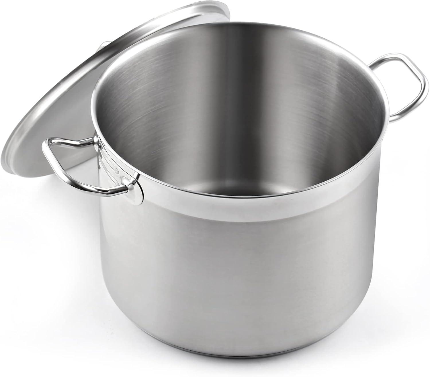 Cooks Standard Stockpots Stainless Steel, 24 Quart Professional Grade Stock Pot with Lid, Silver