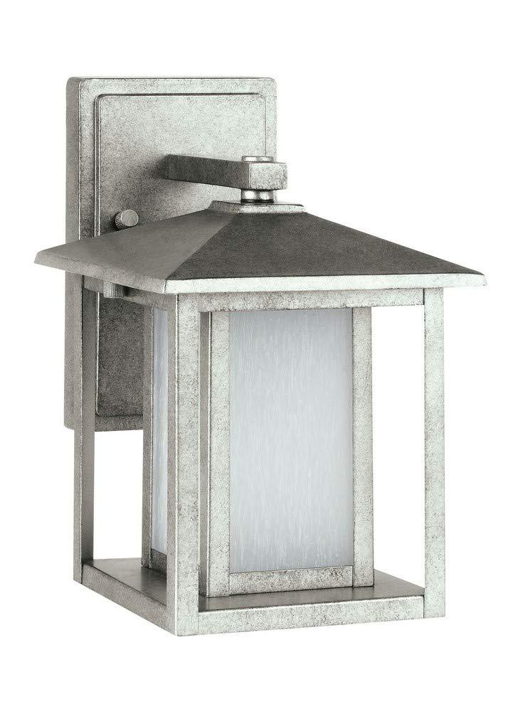 Sea Gull 89029-57 Hunnington Outdoor Wall Sconce, 1-Light 60 Watts, Weathered Pewter
