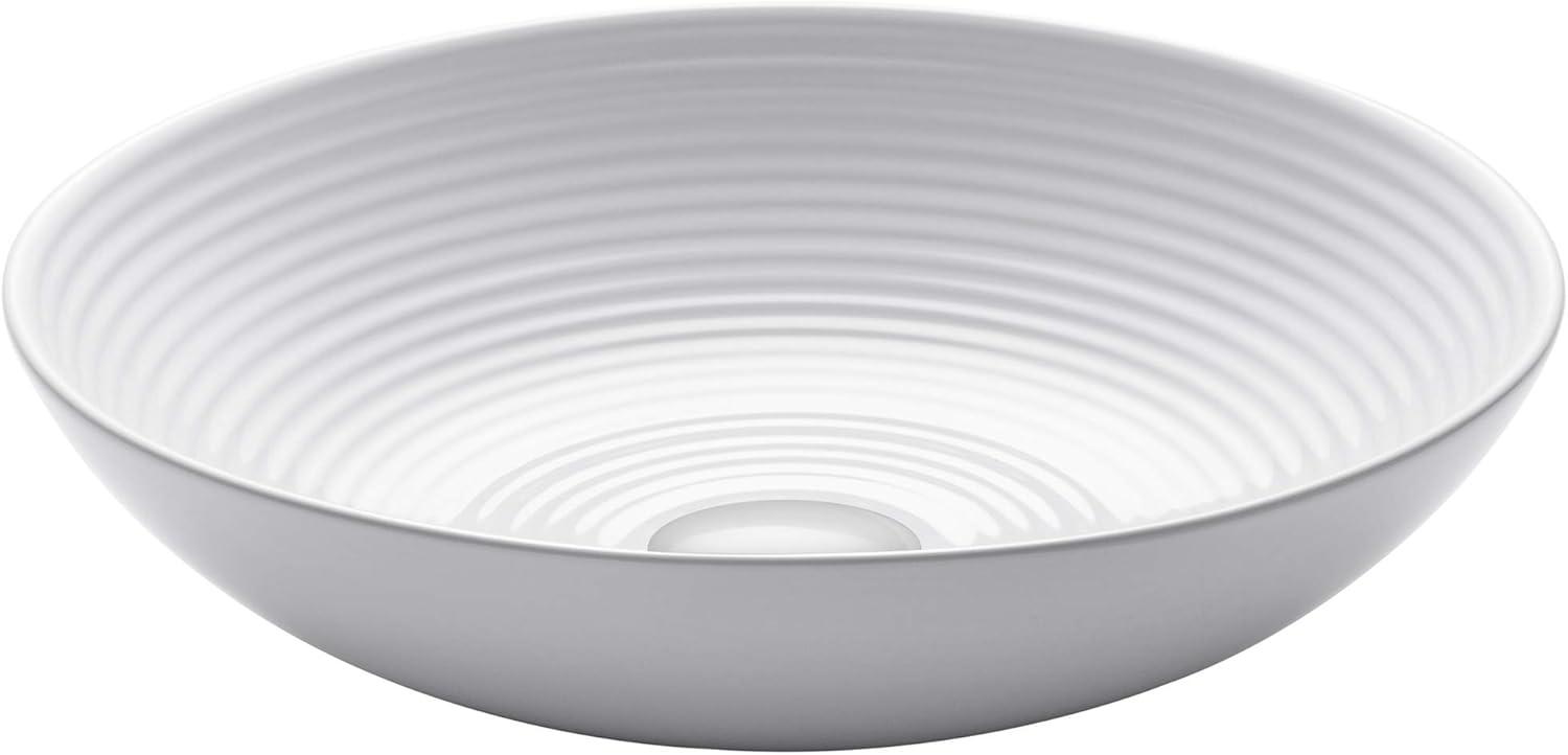 Viva Round White Ceramic Vessel Bathroom Sink, 16 1/2 in.