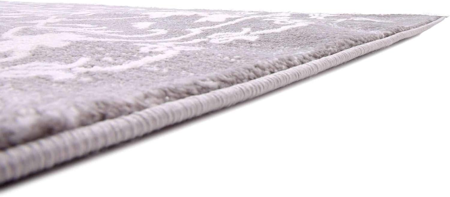 Unique Loom New Classical Collection Area Rug - Olympia (8'  Square Light Gray/Ivory)