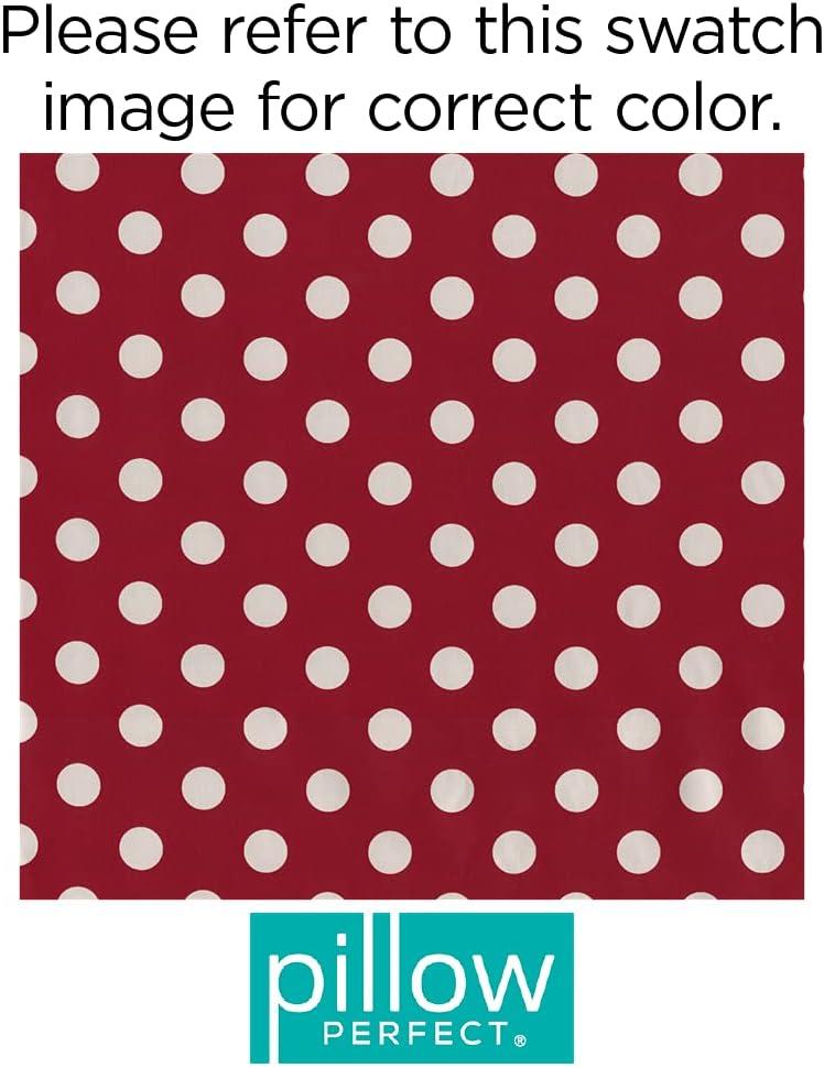 Polka Dot Outdoor Wicker Loveseat Cushion - Pillow Perfect