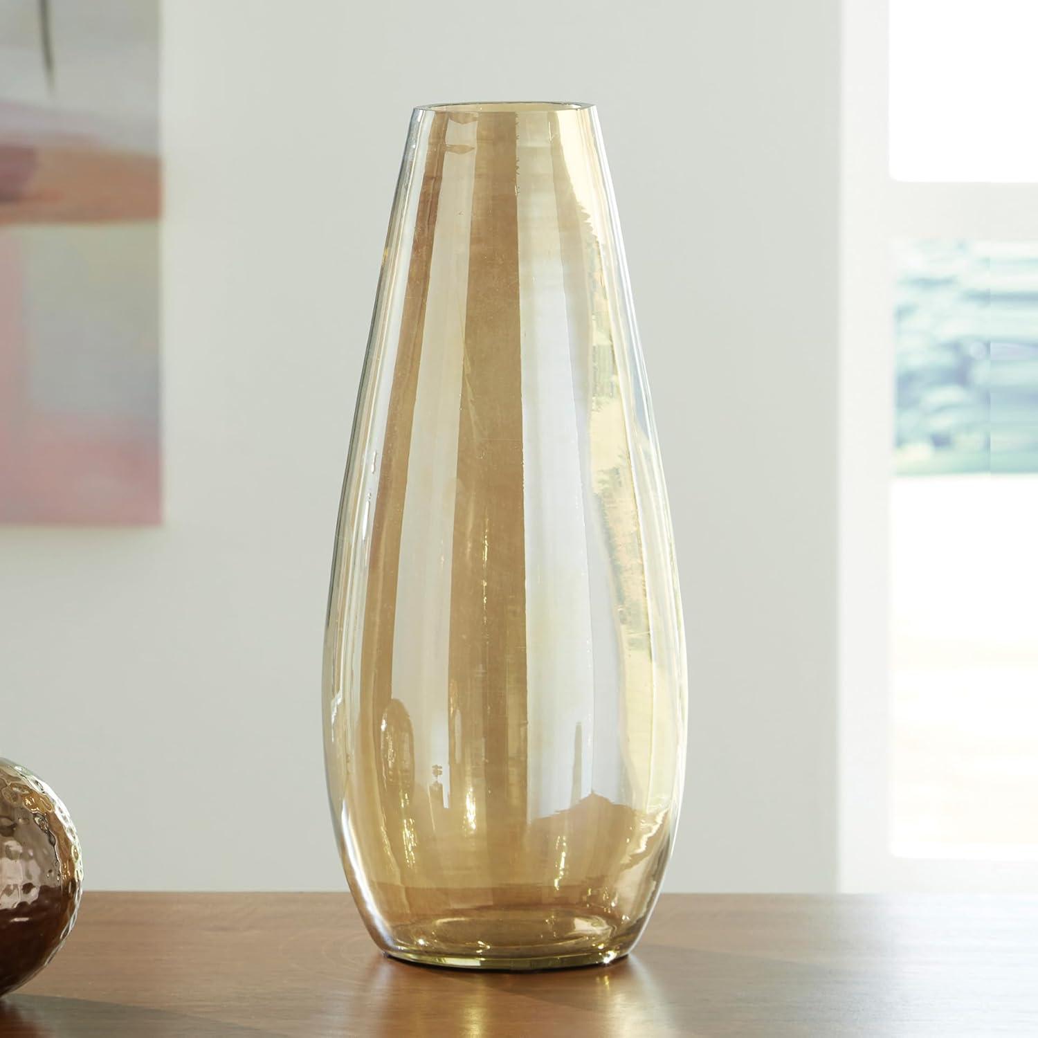 Signature Design by Ashley Rhettman 15" Glass Vase, Amber