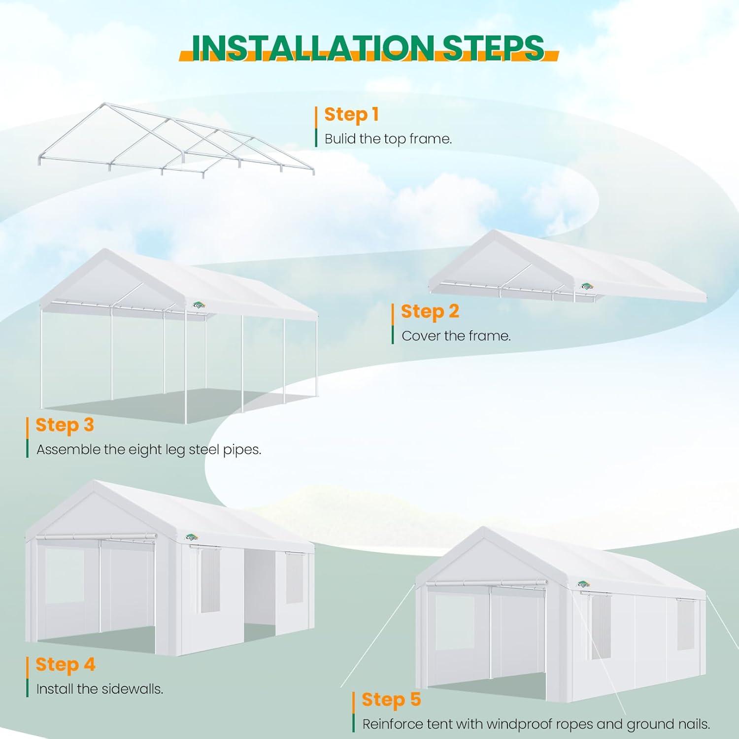VEVOR Steel Carport
