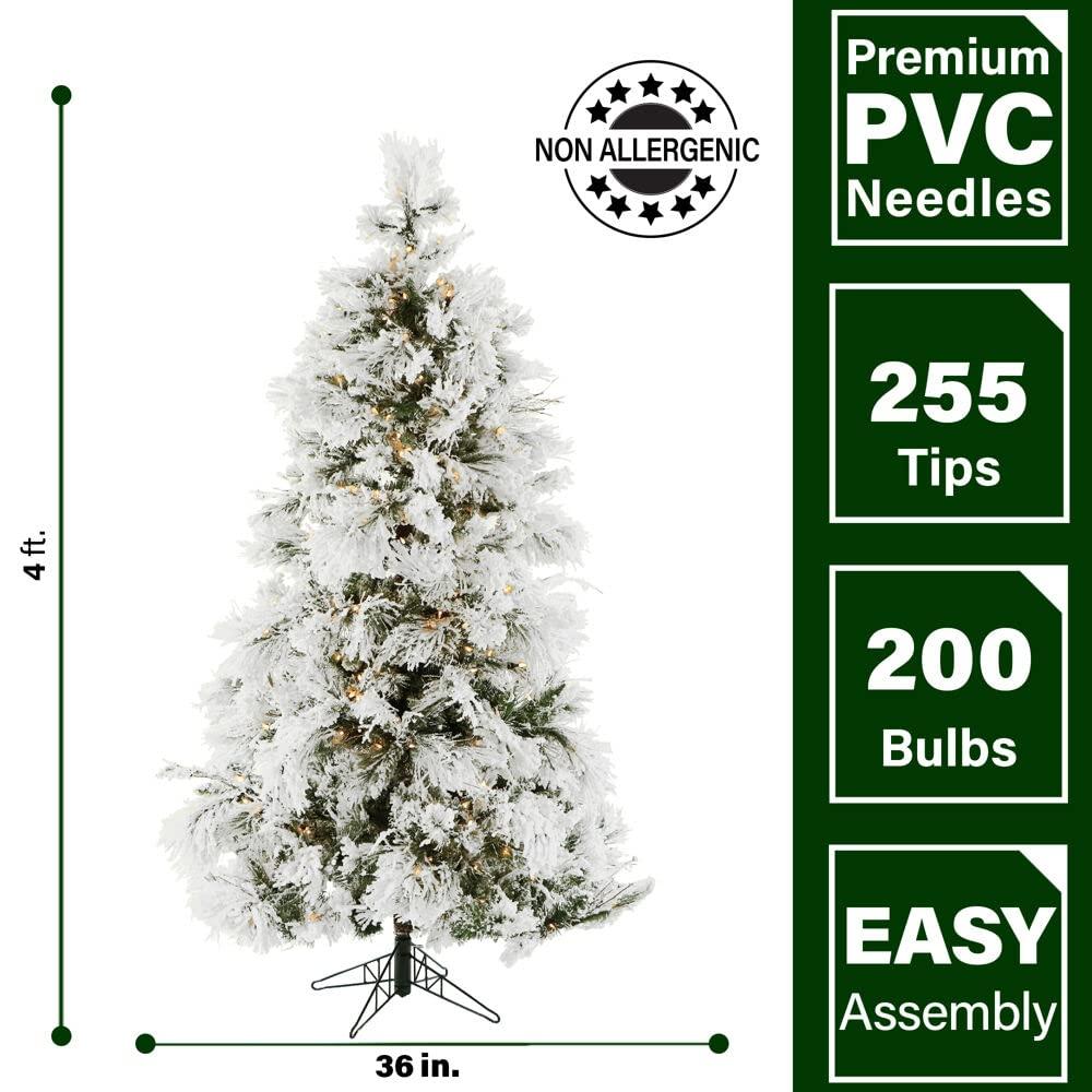Fraser Hill Farm Fraser Hill Farm Snowy Pine Flocked Artificial Christmas Tree