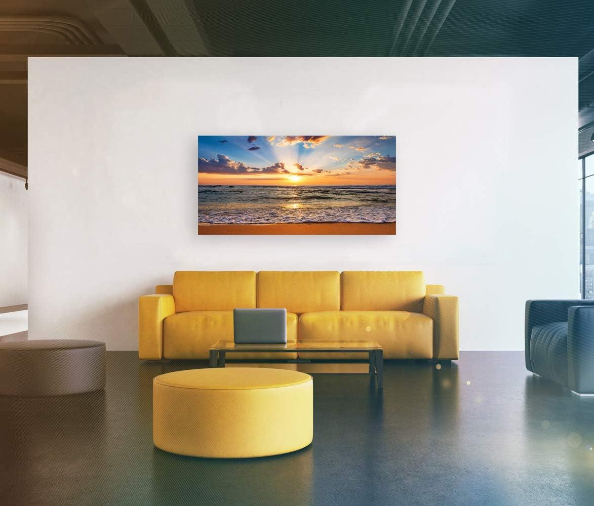 Sunrise Ocean Beach Landscape Canvas Print, 40 x 20 inches