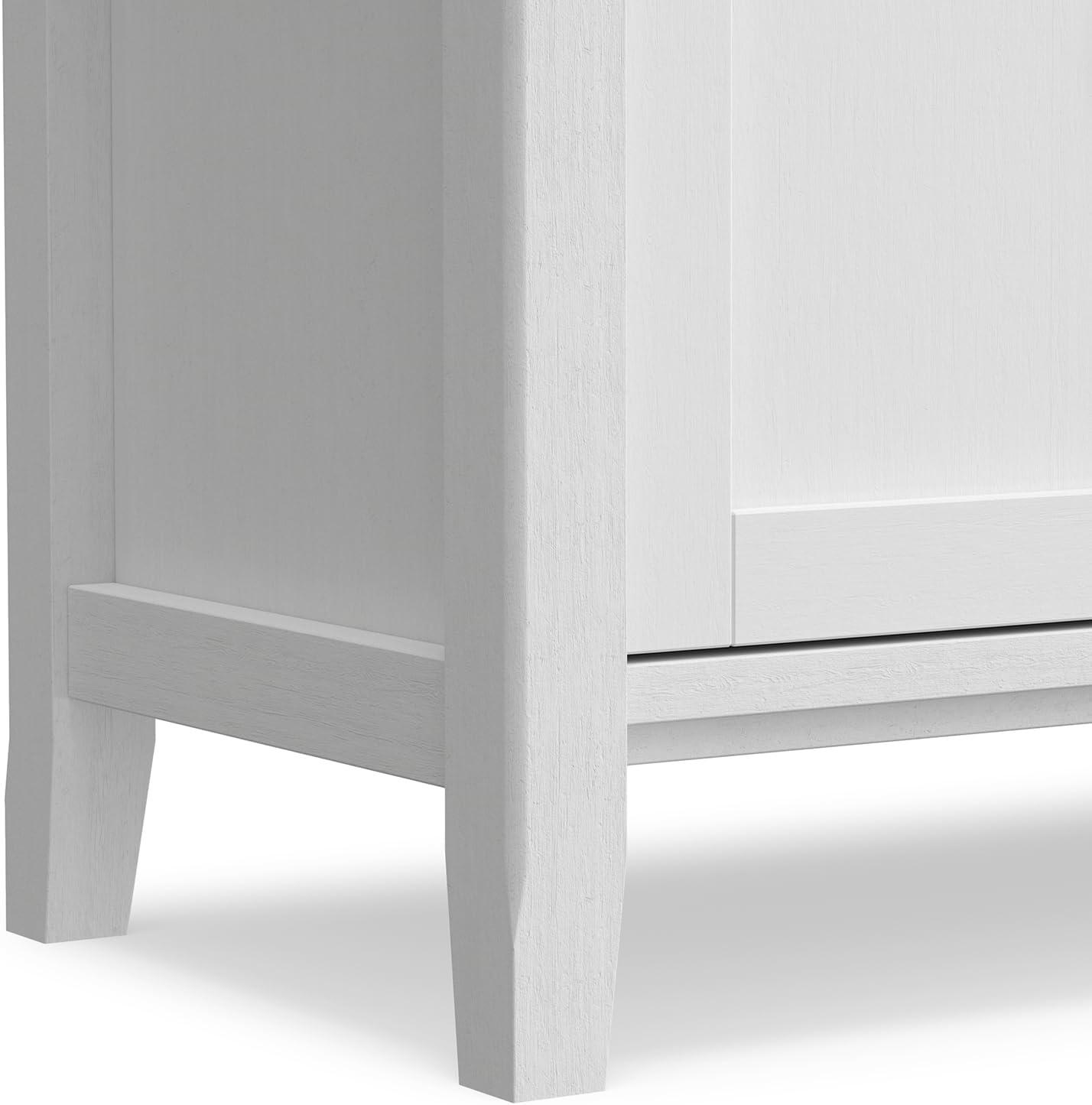 Simpli Home Warm Shaker 72"W Solid Wood TV Stand for TVs up to 80" with 4 Storage Cabinets and 2 Drawers