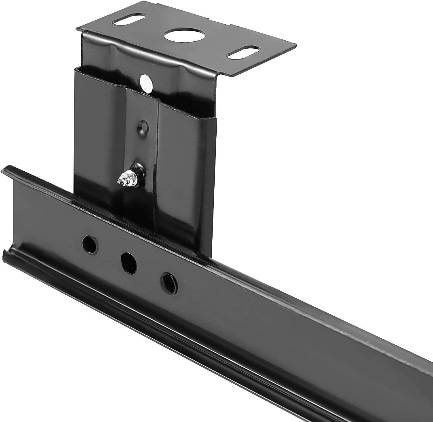 ZOENHOU 3 Pairs 14 Inch Black Keyboard Tray Slides, 22 LB Heavy Duty Ball Bearing Slides Hardware, Computer Tray Keyboard Slider Under Desk Rails Rack with 24 Adjustable Height Bracket and 48 Screws