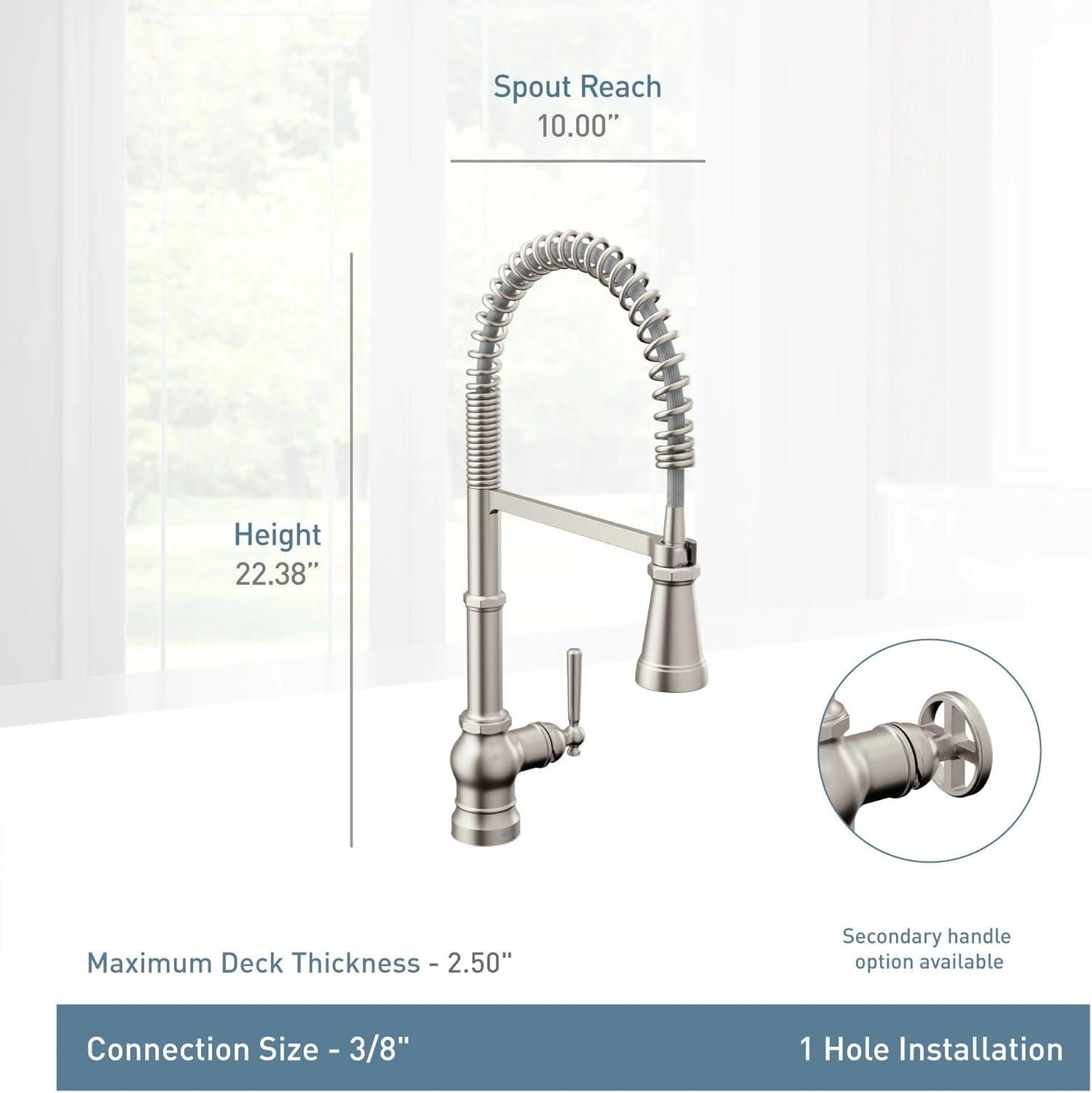 Chrome Deck Mounted Kitchen Faucet with Pull-out Spray