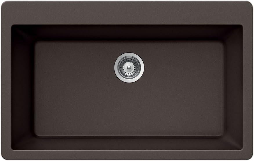 Quartztone Drop-In Single Bowl Granite Kitchen Sink