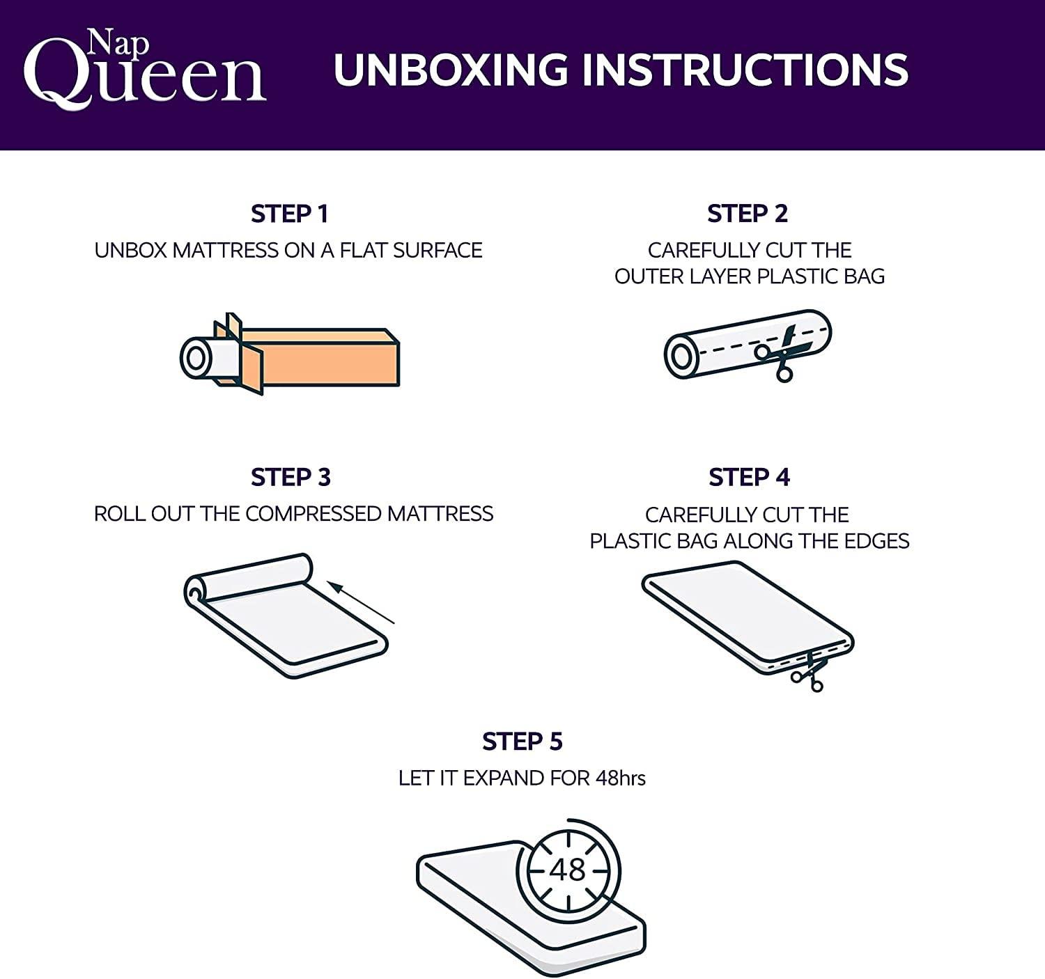 Nap Queen 4'' Ventilated Memory Foam Mattress Topper