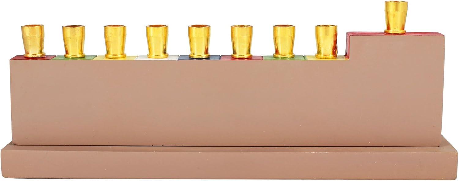 Aviv Judaica Hanukkah Sports Menorah for Kids Polyresin Chanukah Candles Menorah for Children 3D Sculptured Boys & Girls Ball Games Hanukkiah Baseball Hanukkiah Basketball Chanukiah Football Minorah