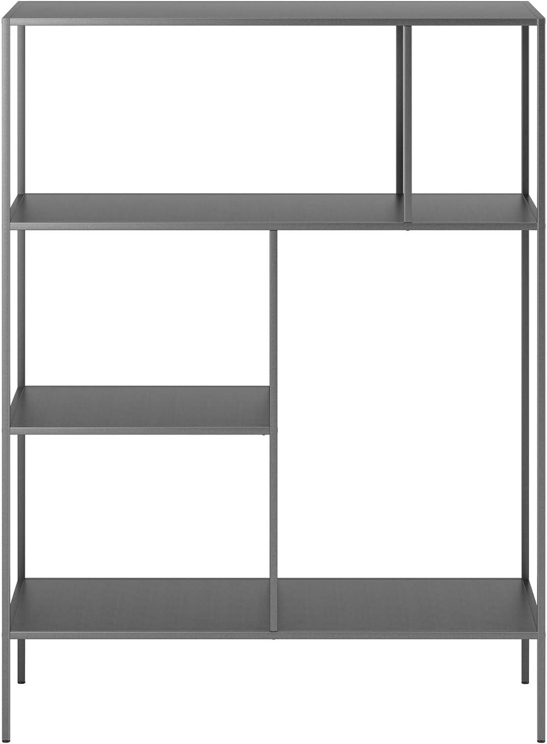 48" Tall Gunmetal Gray Bookcase - Henn&Hart