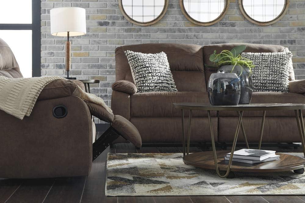 76" Coffee Brown Microfiber Reclining Loveseat