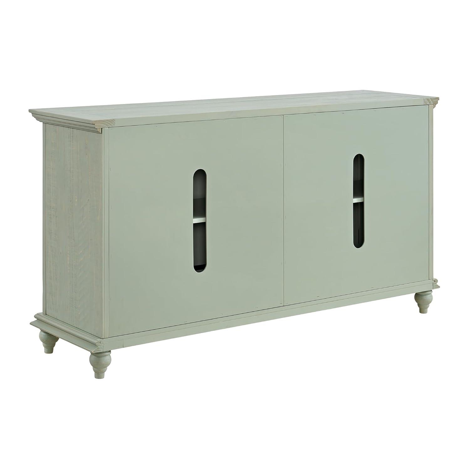 Martin Svensson Home Garden District Rustic Blue Solid Wood 65" TV Stand