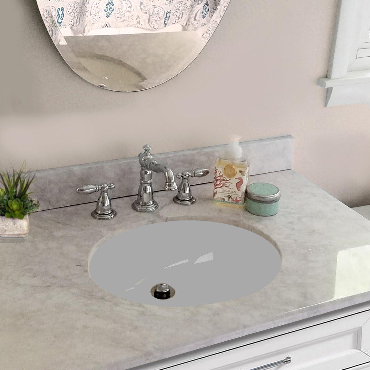 Nantucket Sinks Great Point 13.75'' Vitreous China Oval Bathroom Sink with Overflow