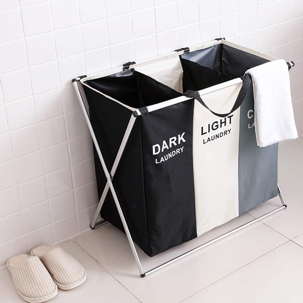 Multicolor Foldable Laundry Hamper with Aluminum Frame