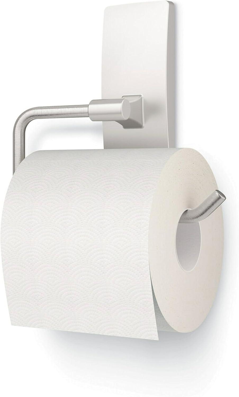 Command Bath Satin Nickel Toilet Paper Holder, 1 Toilet Paper Holder, 2 Strips