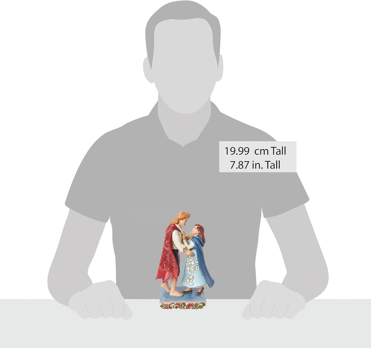 Hand-Painted Resin Belle and Prince Figurine, 7.87 Inch