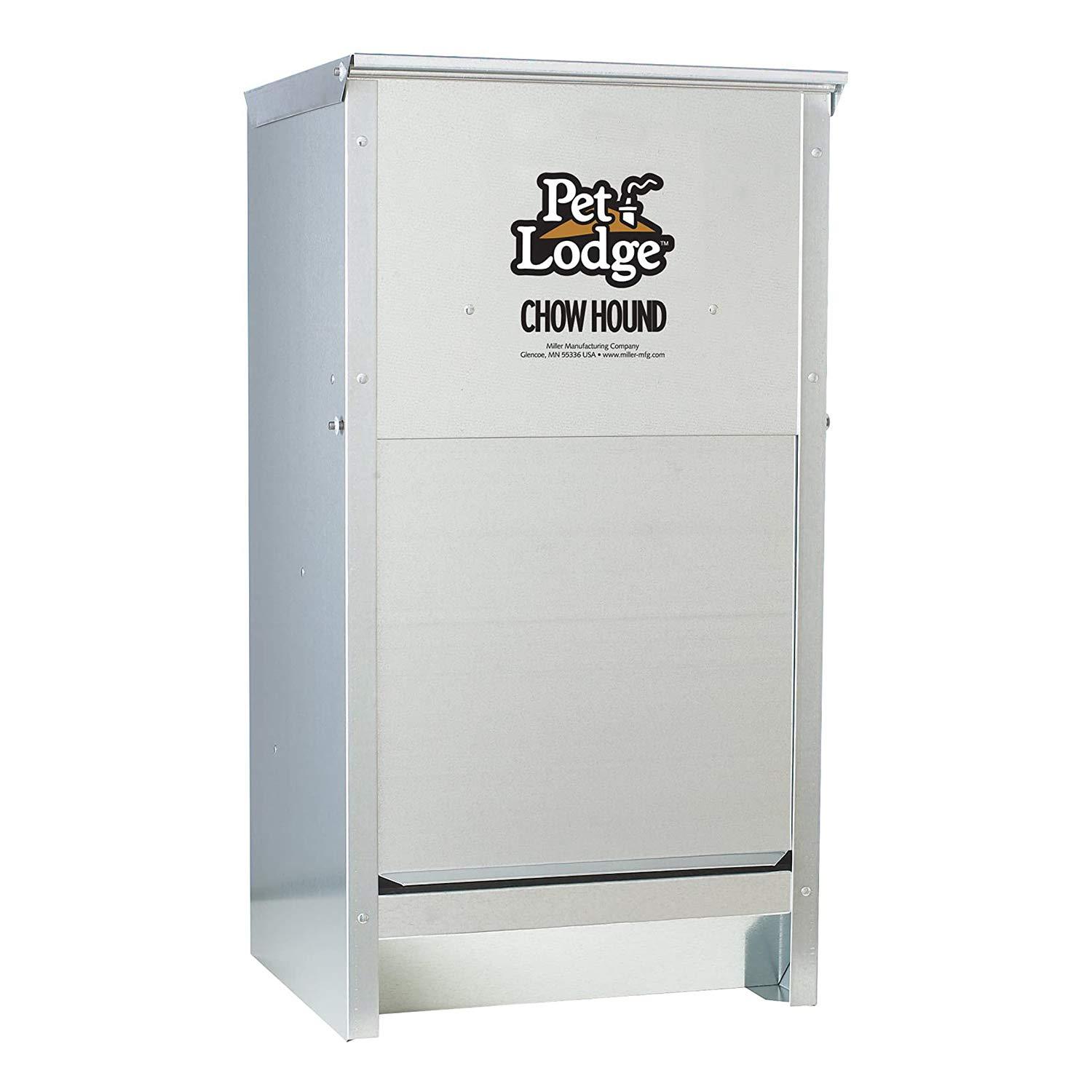 Little Giant Pet Lodge Dry Food Automatic Steel Dog Feeder Chow Hound 25 Pound Capacity