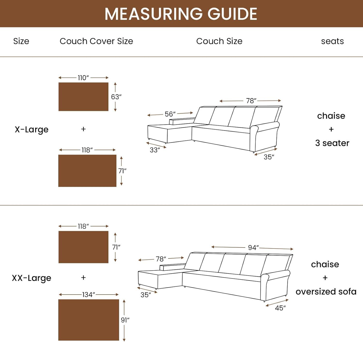 Lark Manor™ Couch Cover Sheet Blanket, Oversized Reversible Couch Covers for 3 Cushion Sofa, Extra Large Furniture Decoration Cover Sofa Slipcovers, L-Shape U-Shaped Sectional Protector for Cats Dogs