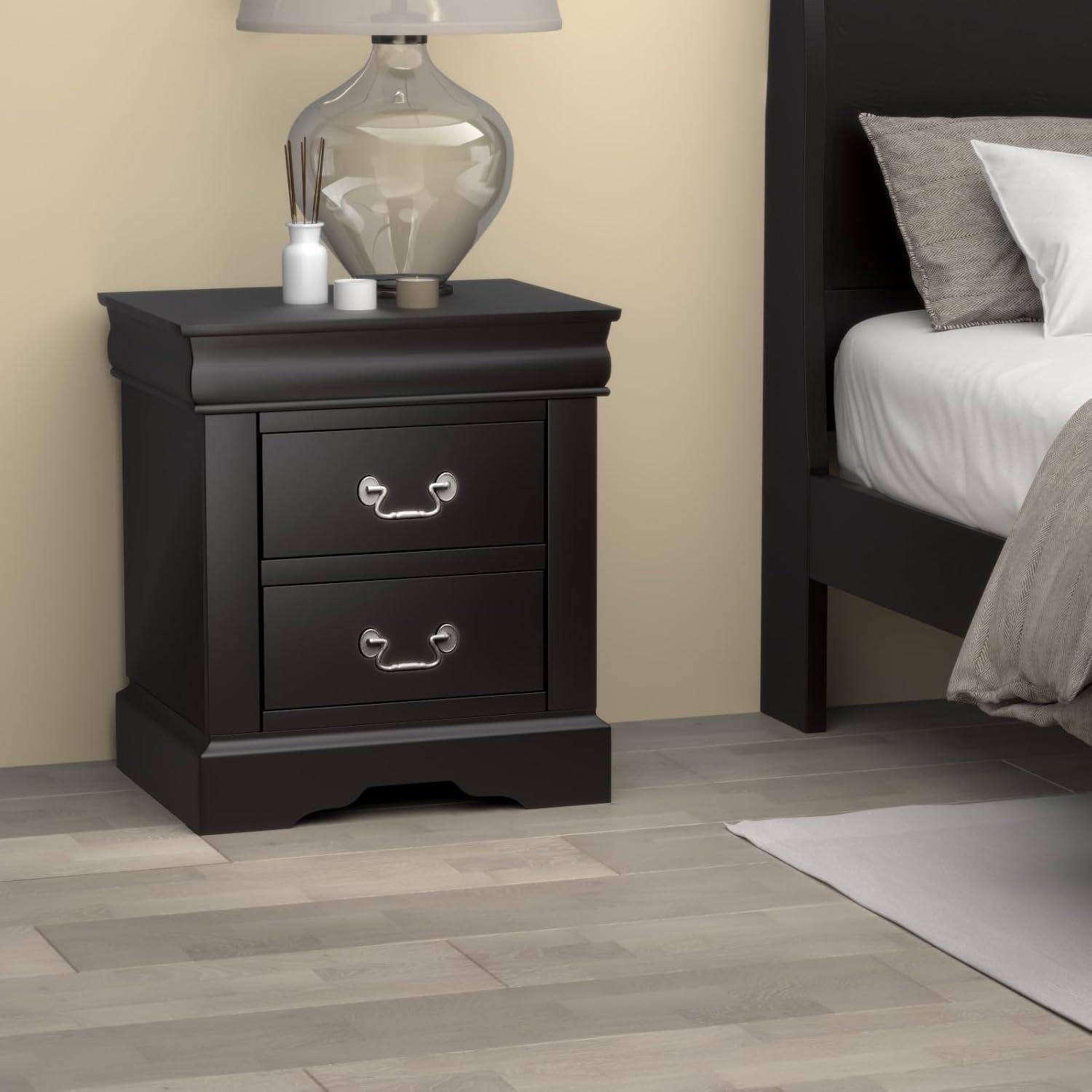 Acme Furniture Louis Philippe III Nightstand Black