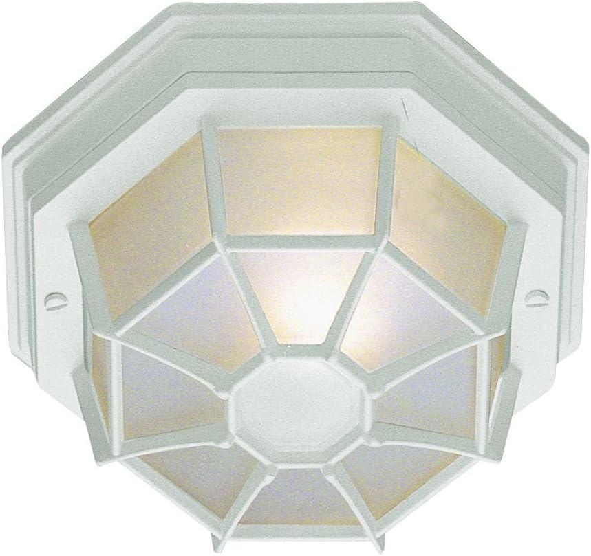 Contemporary White Glass 11" Flush-Mount Ceiling Light