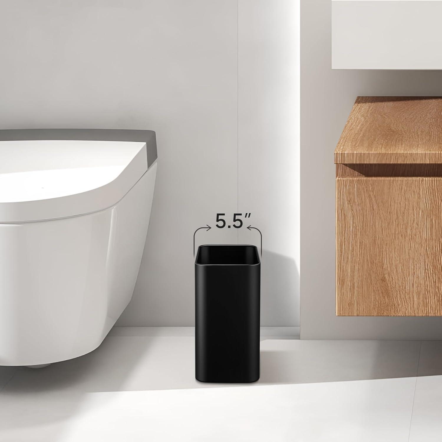 Stainless Steel Open-Top Trash Can - 2.1 Gallons