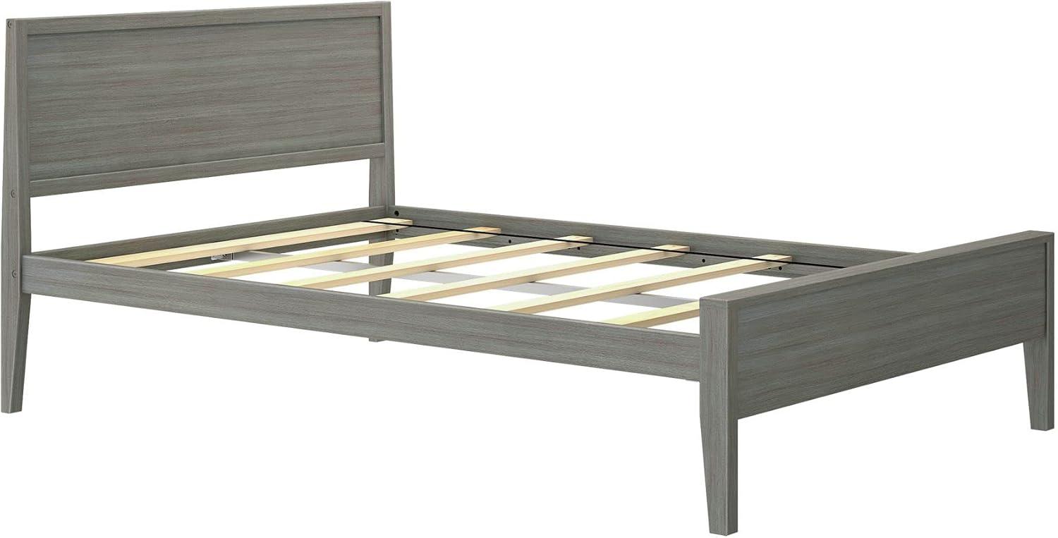 Plank+Beam Solid Wood Full Size Bed Frame with Headboard, Modern Platform Bed for Adults