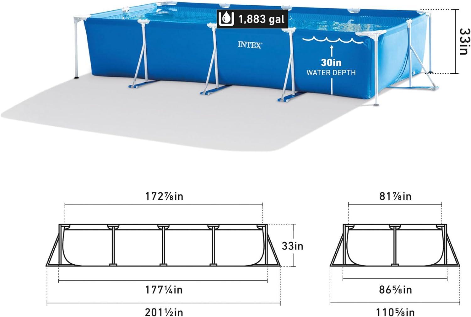 Intex New Intex Rectangular Frame Above Ground Swimming Pool